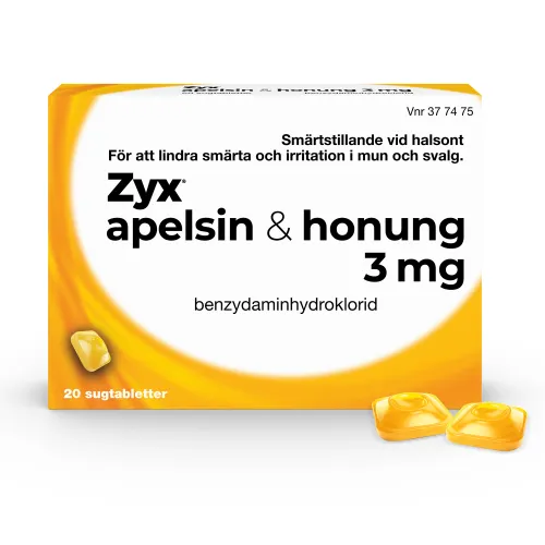 Apelsin & Honung Sugtablett 20 st
